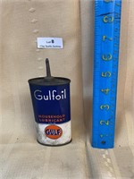 Vintage Gulf Oil Household Lubricant Oiler Can