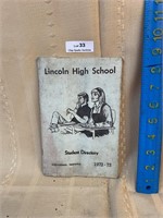 1972-73 Vincennes Lincoln High School Directory