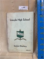 1970-71 Vincennes Lincoln High School Directory