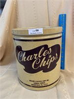 Vintage Charles Chips Potato Chip Can
