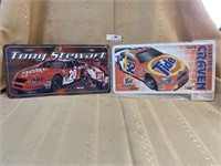 Vintage Tony Steware & Ricky Craven License Plates