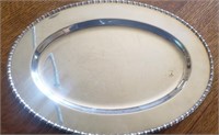Oval Silver Tone Platter