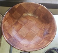 Wood Checkered Bowl