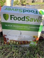 Food saver quick marinating canister