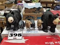 Bear and moose figures