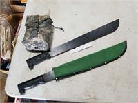 2 Machetes and military first aid kit