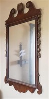 Vintage Wood Framed Mirror - Damaged On Top