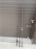 Fishing Rods (3) and Reels (2)
