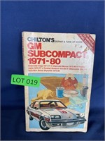 GM Subcompact 71-80 Repair Manual