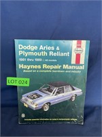 Dodge Aries & Plymouth Relient 81-89 Repair Manual