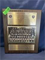 1985 Chicago Bears Champs Plaque
