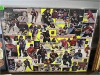 Large Hockey Greats Collage Framed Poster