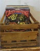 Vintage Crate of Records