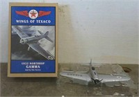 Wings of Texaco Diecast Plane Bank in Box