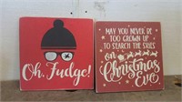 (2) Wooden Quote Signs