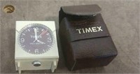 Vintage Mini Timex Alarm with Case