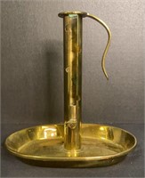 Signed Brass Push up 8" tall Candlestick