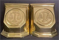 Virginia Metal Crafters Brass Law Scales Bookends