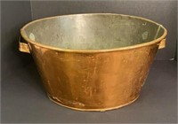 Copper Two Handled Pan Approx. 18" w handles
