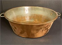 Copper Pan; 17" dia. with handles