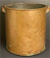 Antique Hammered Copper Cooking Pot; 12" tall