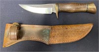 Browning Knife with Sheath; Inlaid bands