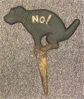 "No Dumping" Cast Iron Dog Sign: 14"