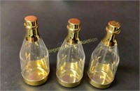 3 - Decorative Bottles 4.5" Each