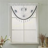 Olso Swag Valance Embroidered Curtain 48”x37”