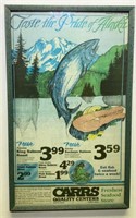 Alaska Salmon Advertisement 23" x 14"