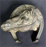 Horseshoe/Horse Head Inkwell Antique