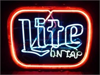 Vintage Lite on Tap Neon Beer Sign ~Miller Brewing