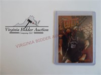 1997 Tim Duncan Rookie RC Topps Finest NBA Card