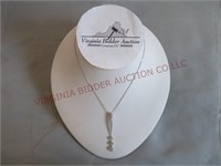 Triple Heart Pendant & Necklace ~ Marked 925