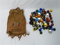 Mille Laos Trading Post Bag of Glass Marbles