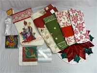 Christmas Linens, Stocking & Paper Napkins