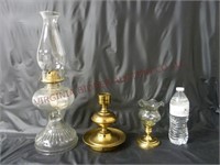 Vintage Oil Lamp & Candle Holders