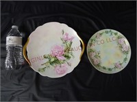 Handled Rose Plate & Weimar Germany 8.5" Plate