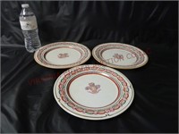 B&H Prince of Wales 9.5" Plates ~ Set of 3