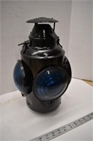 1919 "CPR" Railway Lantern with Blue Lenses