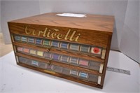 Corticelli Wooden Sewing Thread Display Case 16"