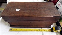 SMALL WOODEN TRUNK 17"X7"X8"
