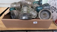 QTY OF CLEAR AND COLOURED INSULATORS