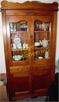 Antique Oak Kitchen Cupboard