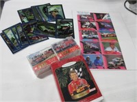 NASCAR and fire engine cards and Hallmark ornament