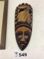 HAND  CARVED WOOD MASK