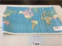 HAMMOND CLASSIC MAP OF THE WORLD 33” x 48”
