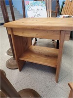 Wooden End Table with Shelf