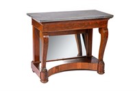 REGENCY MARBLE TOP CONSOLE TABLE