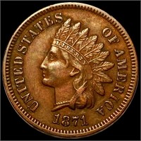 1871 Indian Head Penny CLOSELY UNC